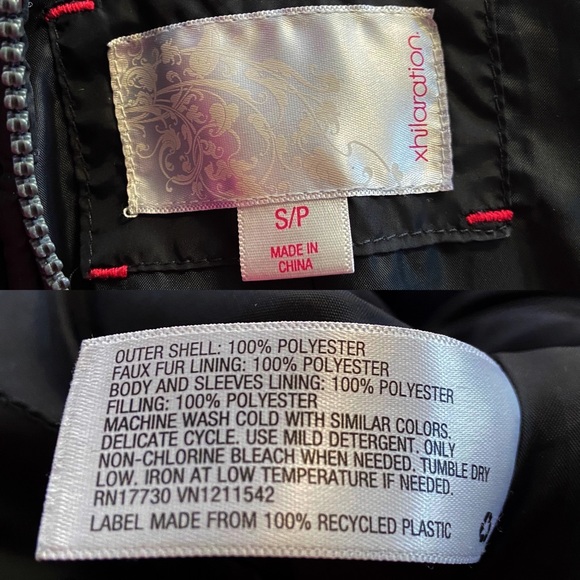 Xhilaration Black Hooded Puffer Jacket Zip Up Size Small (S/P) - Picture 6 of 6